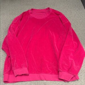 Daily Drills Pink Terrycloth Crewneck